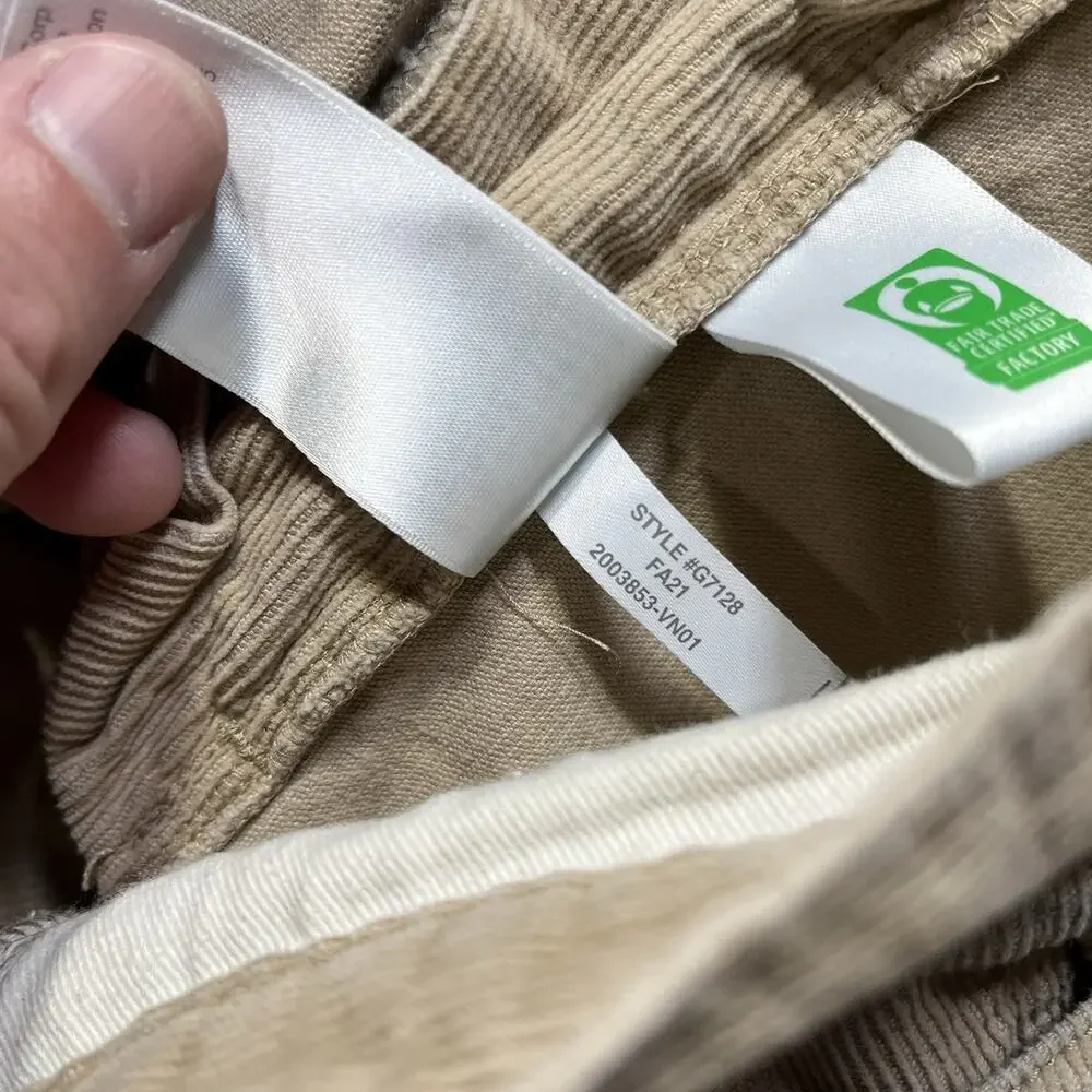 J.Crew 484 Slim-Fit Corduroy Pants Men's 33x32 Khaki Tan Stretch 5-Pocket
